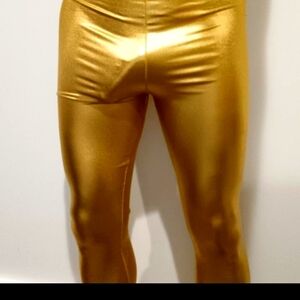 Gold leggings men women who ever
